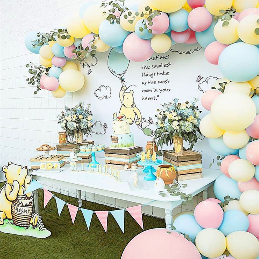 Gender Reveal Classic Pooh Balloon Arch - Balloon Garland Kit - Ellie's Party Supply