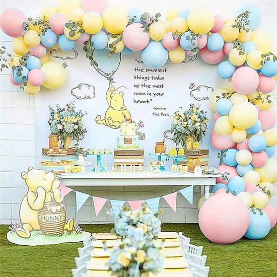 Gender Reveal Classic Pooh Balloon Garland Kit from Ellie's Party Supply