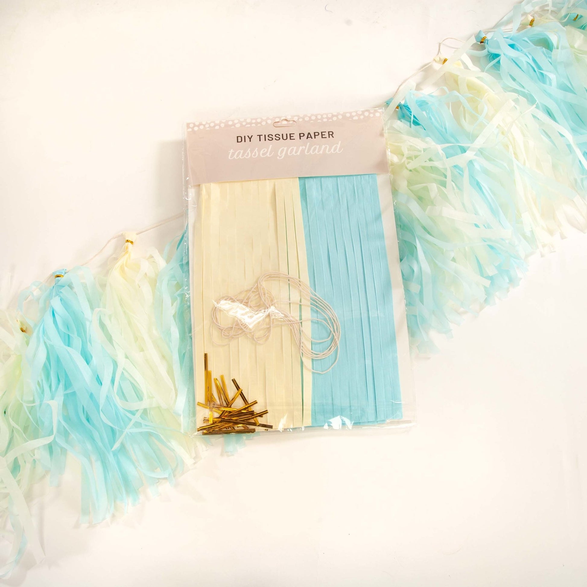 Rose Gold Gender Reveal Paper Tassel Tail DIY Garland Kit at Ellie's Party  Supply