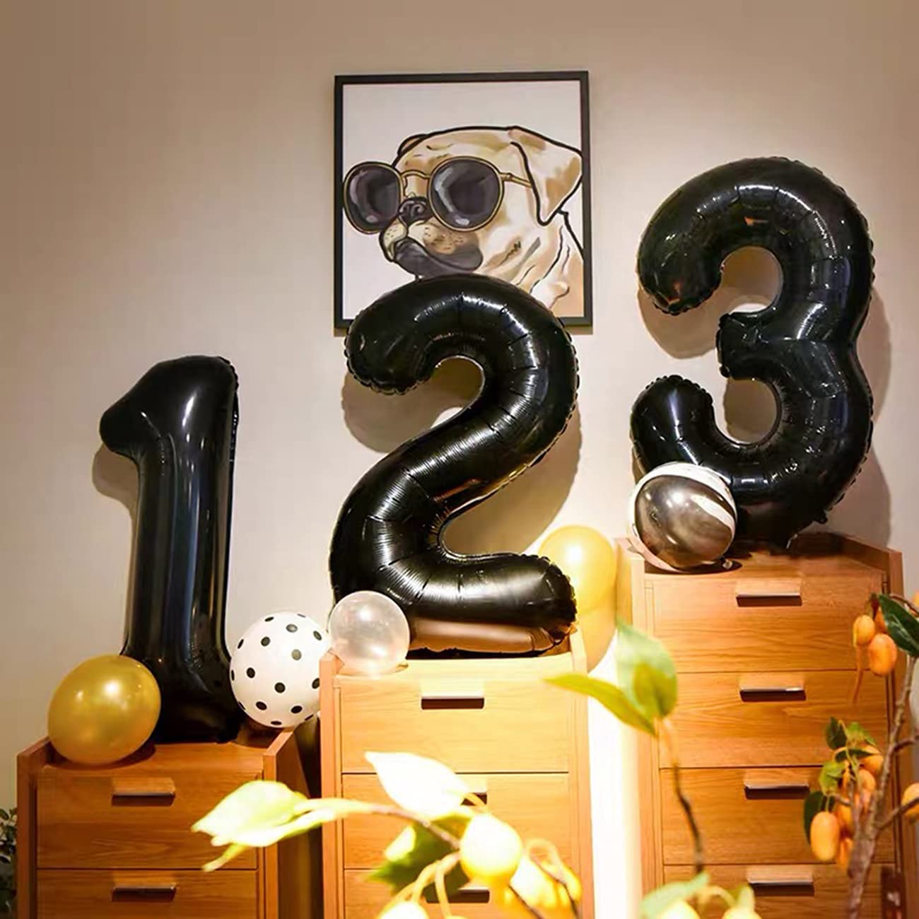 Giant Black Mylar Foil Number Balloons (34 Inches) - Ellie's Party Supply