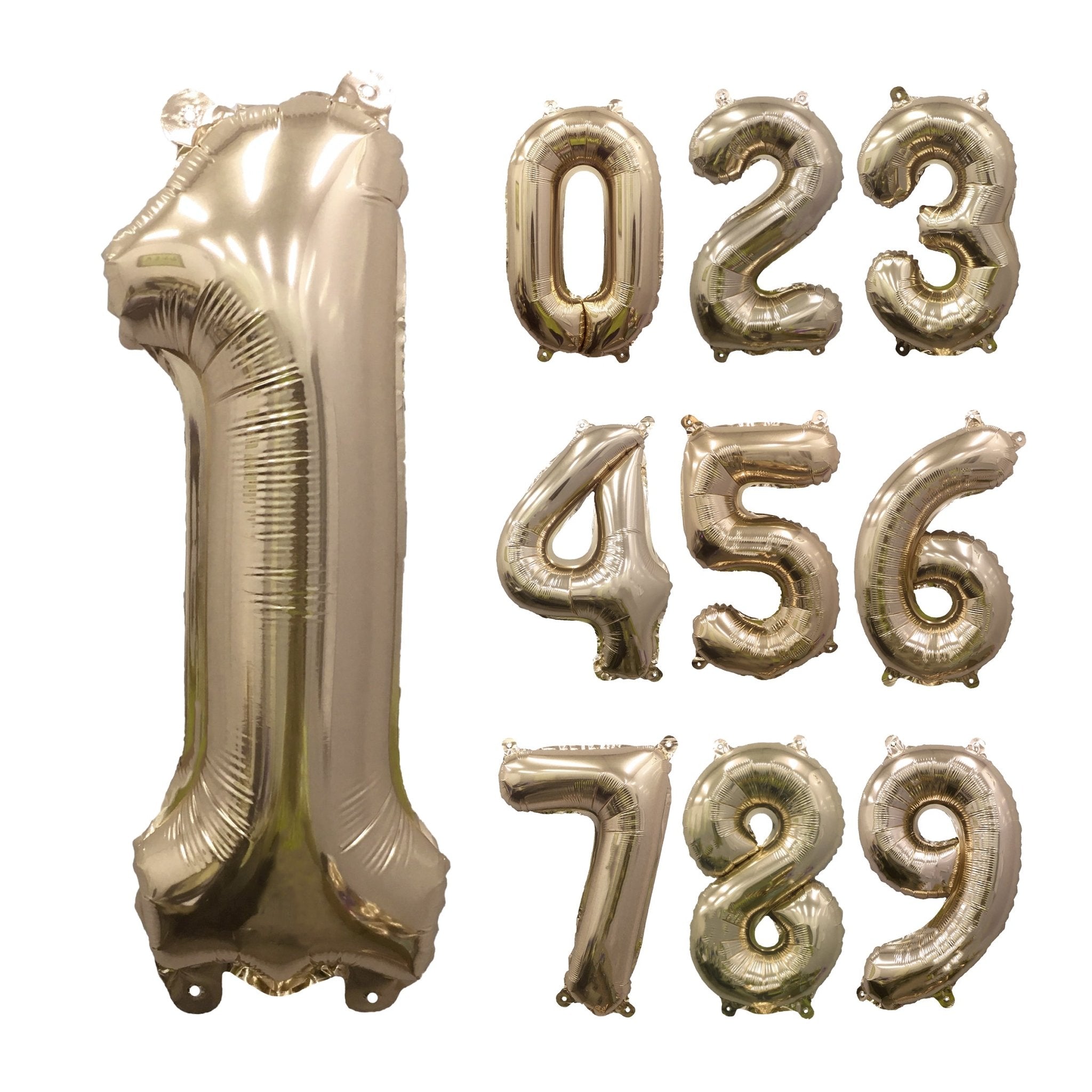 Giant Gold Mylar Foil Number Balloons (32 Inches) - Ellie's Party Supply