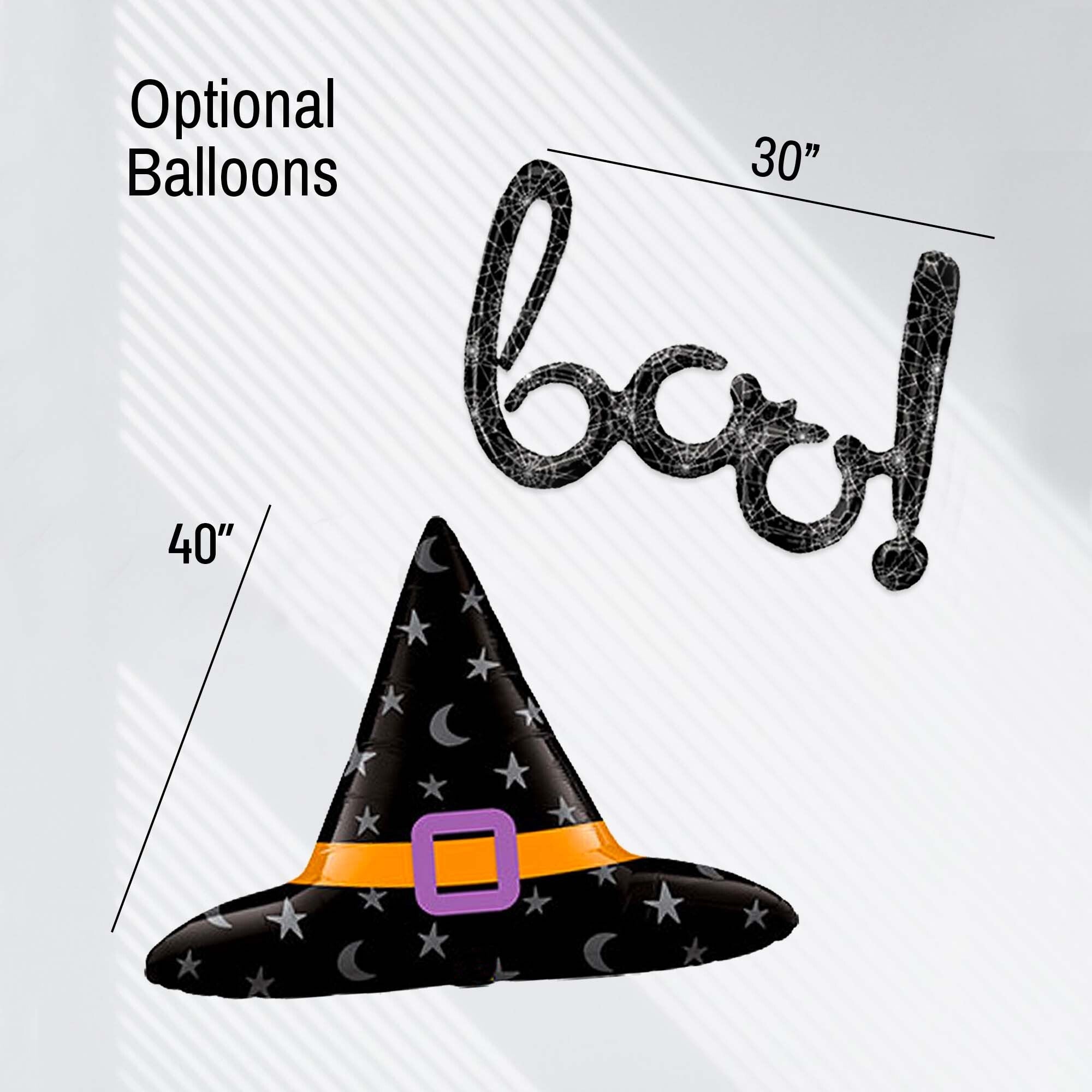 Giant Halloween Moon & Stars Witch Hat Balloon (40 Inches) - Ellie's Party Supply