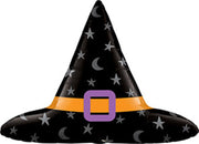 Giant Halloween Moon & Stars Witch Hat Balloon (40 Inches) - Ellie's Party Supply