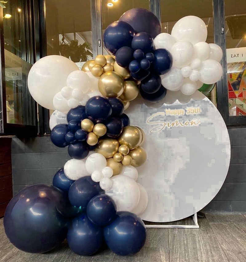 Navy and Gold Garland Balloon Kit from Ellies Party Supply – Ellie's ...