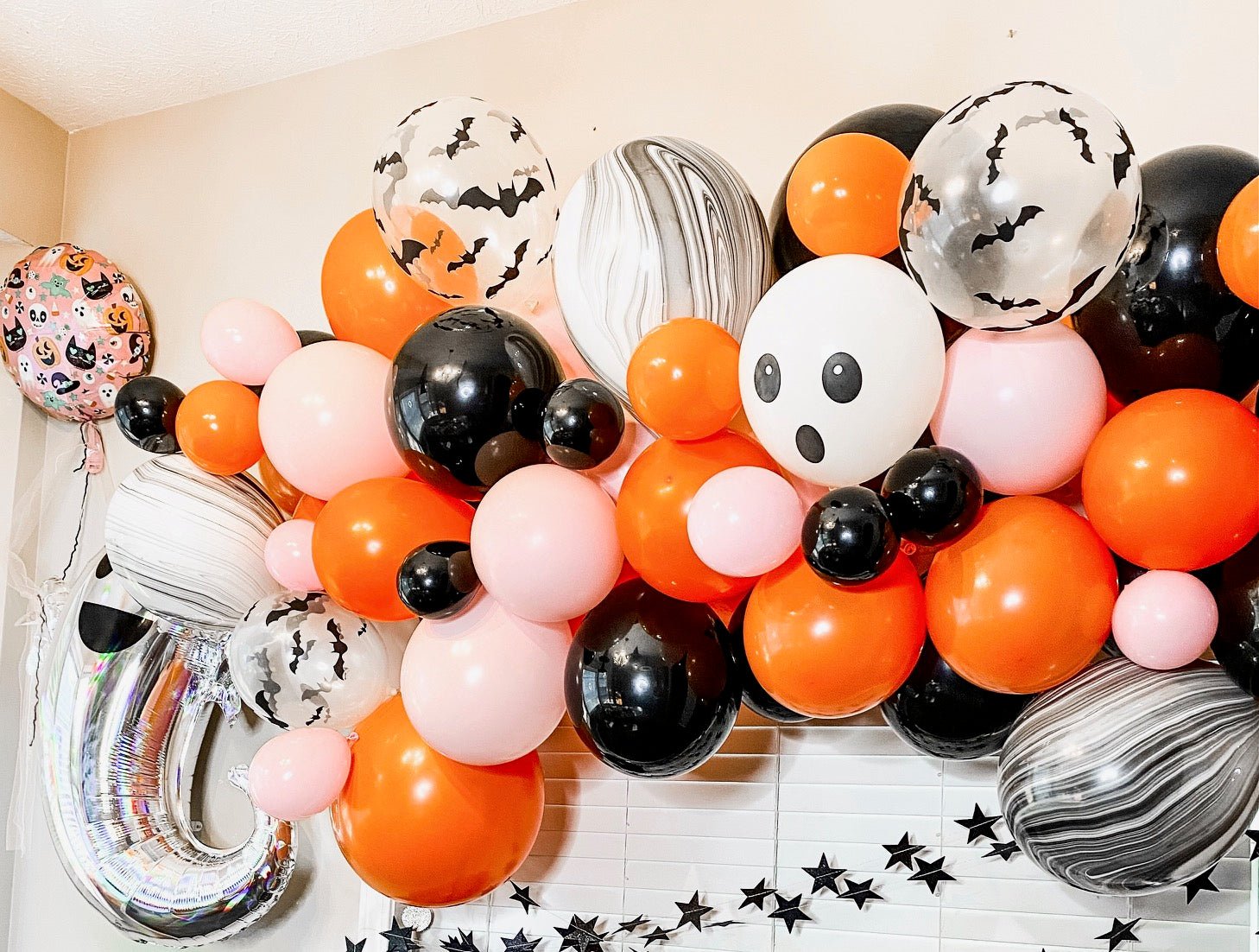 55 pcs Boo Bash, Burnt Orange, Orange, and on sale Pale Pink Garland Arch for Halloween