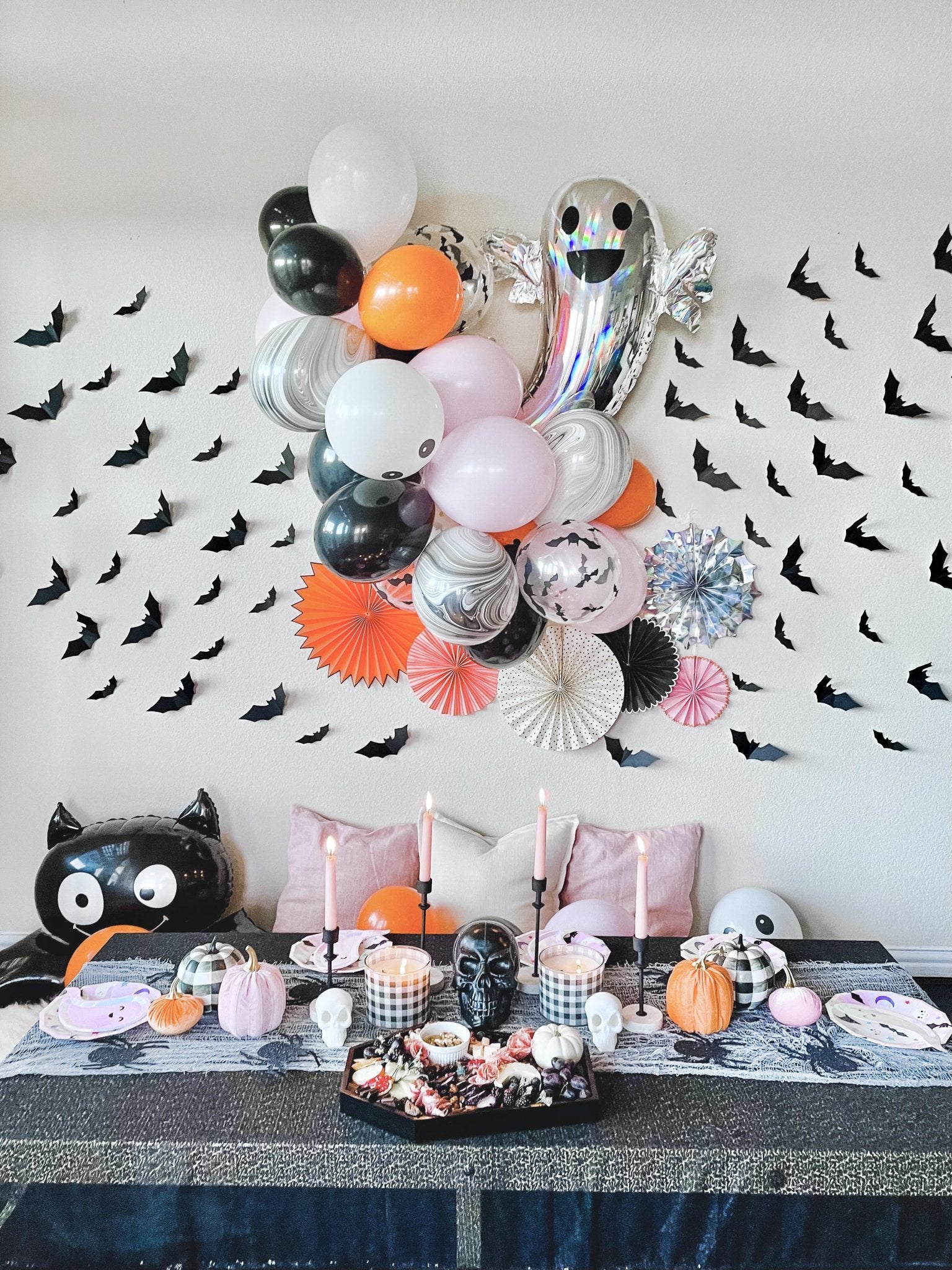 Halloween Balloon Arch - Pink and Orange Balloon Garland Kit - Ellie's Party Supply