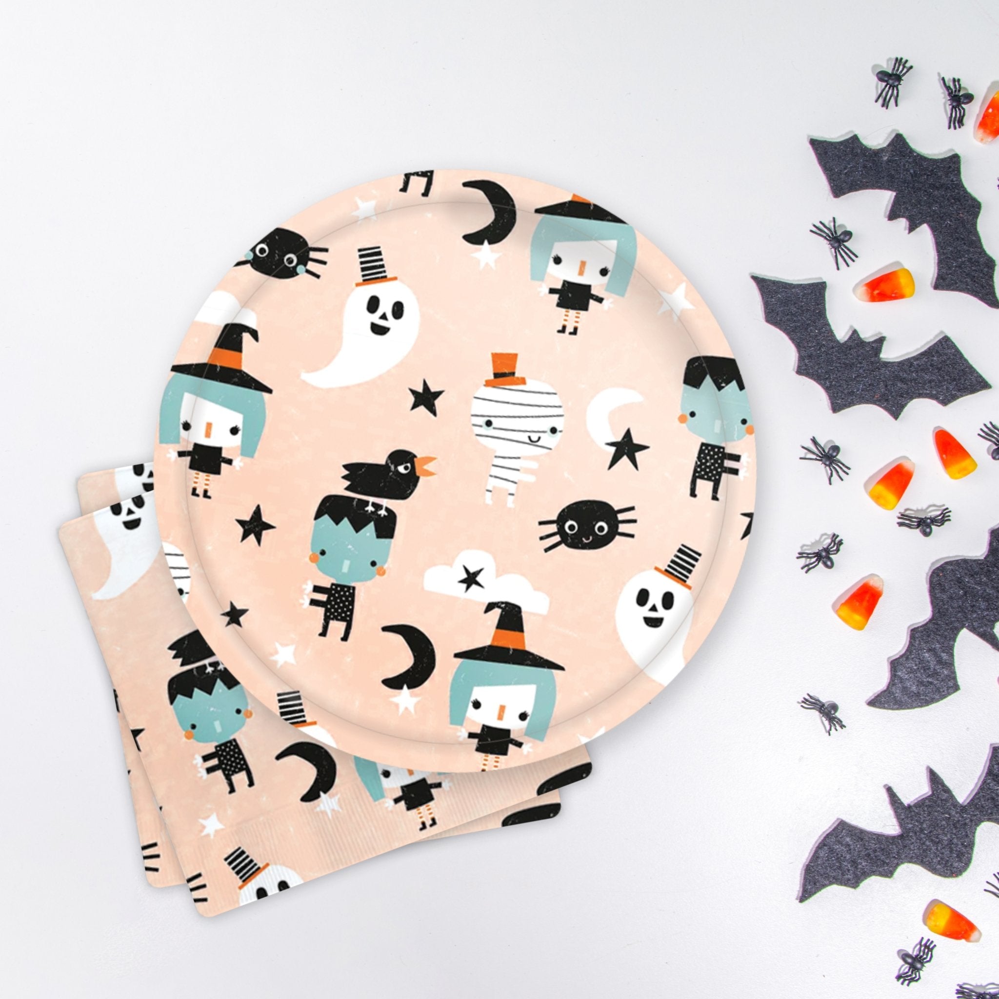 Halloween Friends Icon Paper Plates (Set of 8) - Ellie's Party Supply