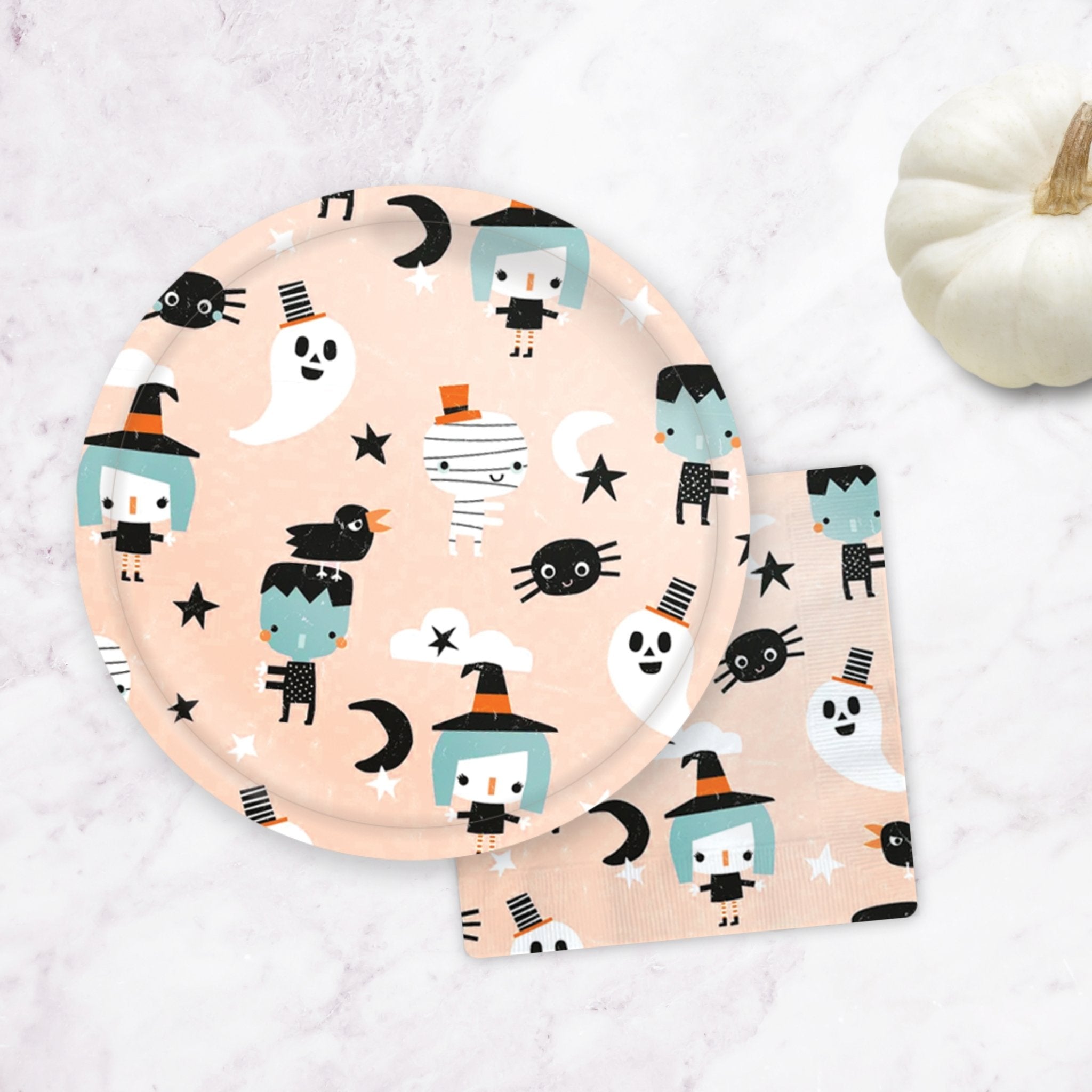 Halloween Friends Icon Paper Plates (Set of 8) - Ellie's Party Supply