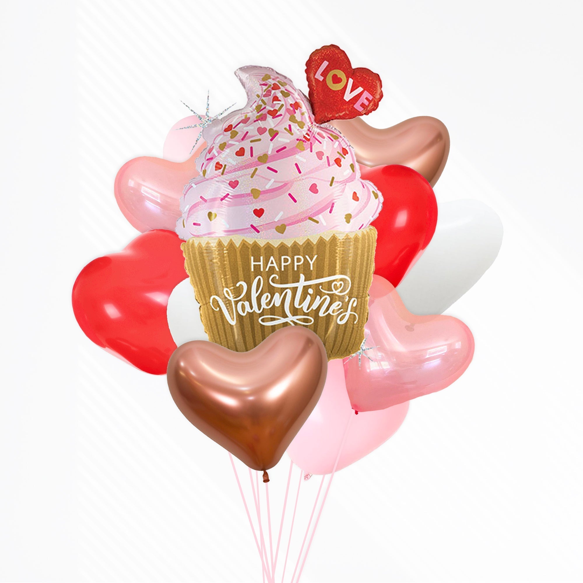 Happy Valentine's Cupcake Mylar Balloon (31 inches) - Ellie's Party Supply