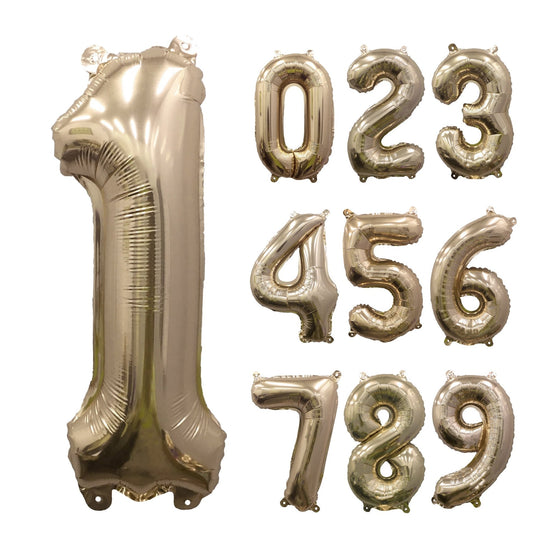 NYE 2023 Giant Gold Number Balloons (32 In.) from Ellie's Party Supply