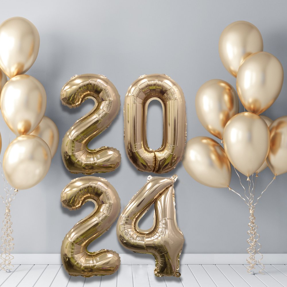 Gold mylar store balloons