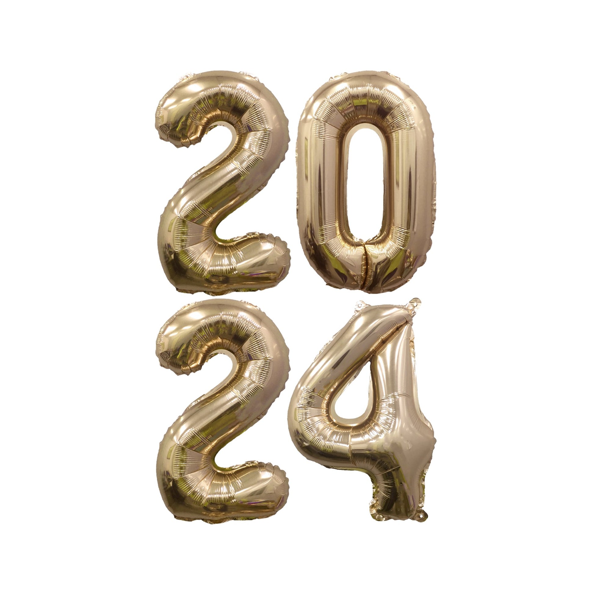  RUBFAC 42 Inch Gold 2024 Number Foil Balloons, 2024