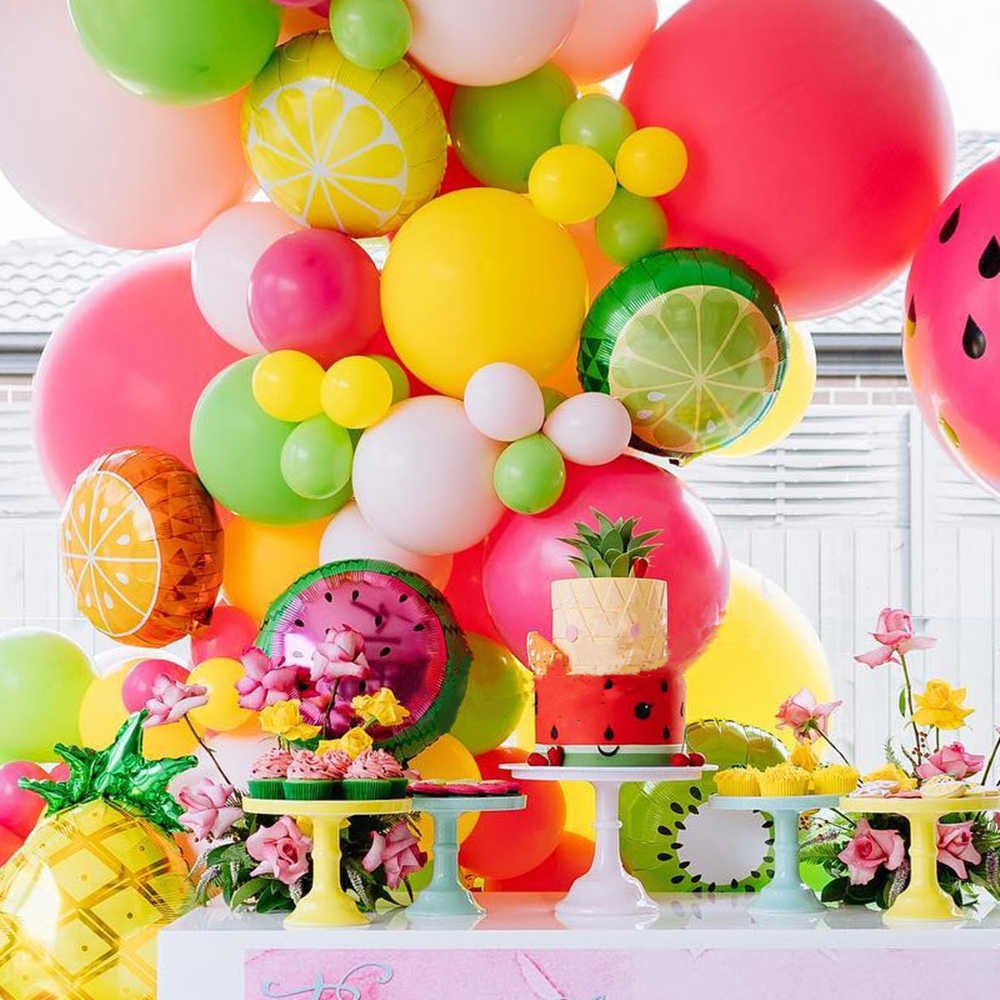 One in a Melon Balloon Arch - Fruity Balloon Garland Kit - Ellie's Party Supply