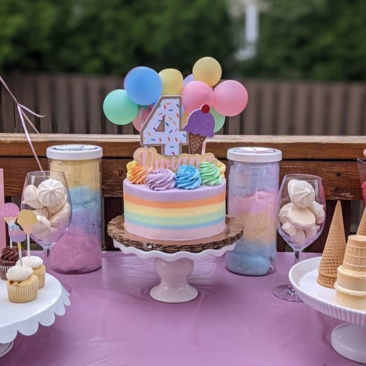 Pastel Rainbow Mini Balloon Cake Topper Kit - Ellie's Party Supply