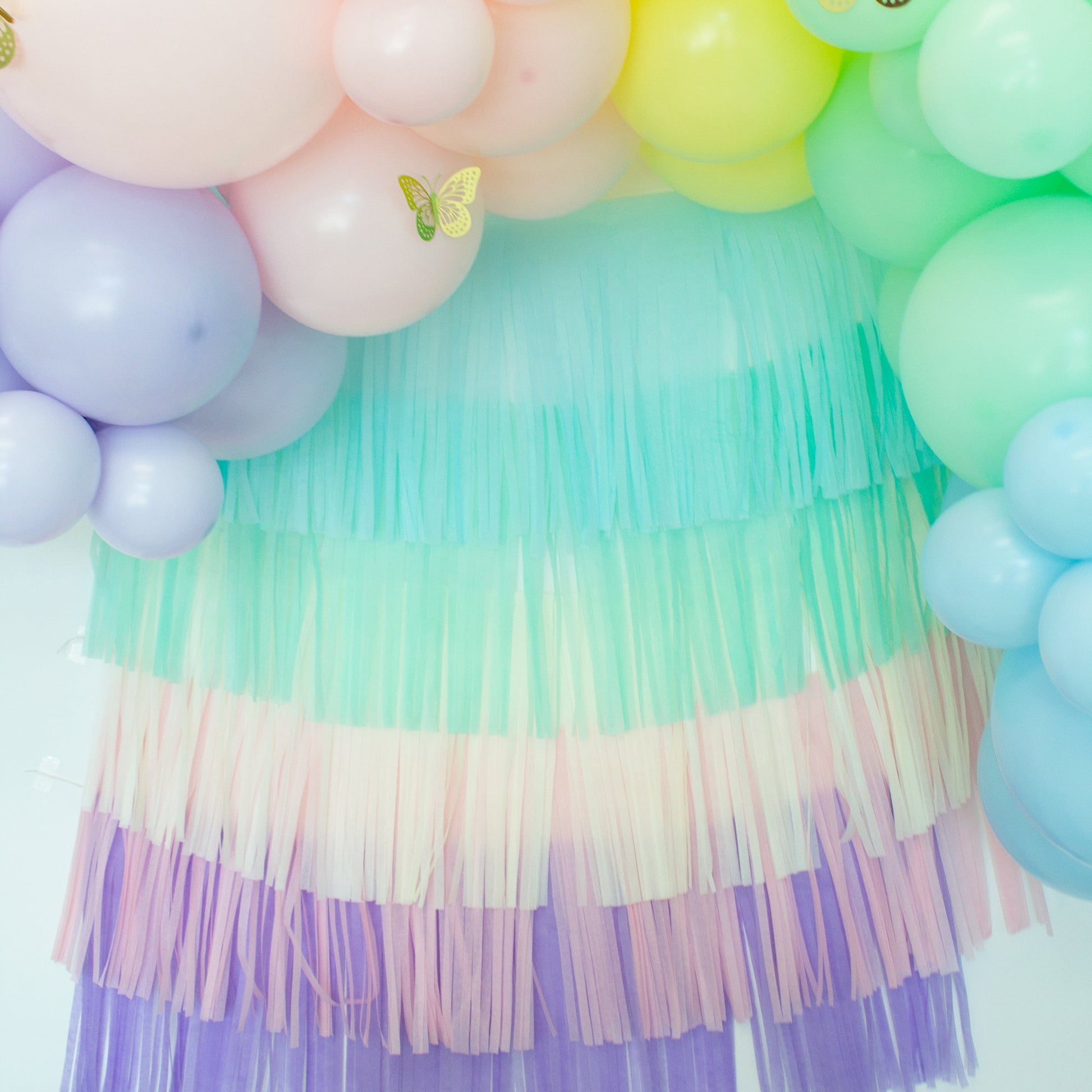 Iridescent Pastel Rainbow Tassel Garland - Rainbow Birthday Party