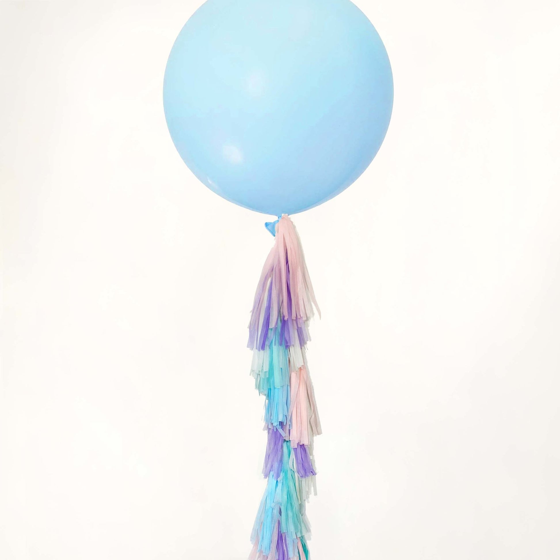 36 inch Jumbo Pastel Balloon with Tassel Tail Fringe (PASTEL PURPLE)