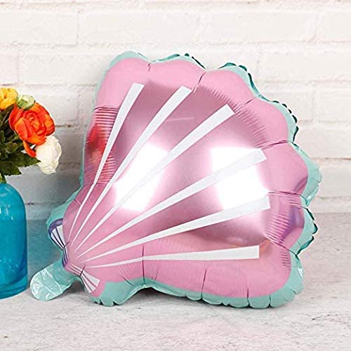 Pink & Purple Seashell Mylar Balloons - 2 Pack Shell Foil Balloons (19 inches) - Ellie's Party Supply