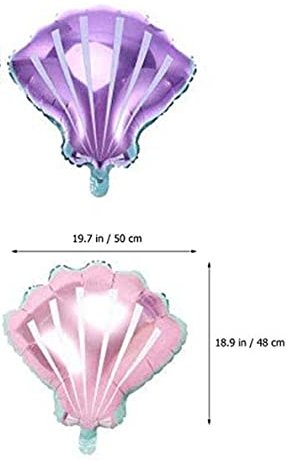 Pink Seashell Mylar Balloons - Sea Shell Foil Balloon (19 inches) - Ellie's Party Supply