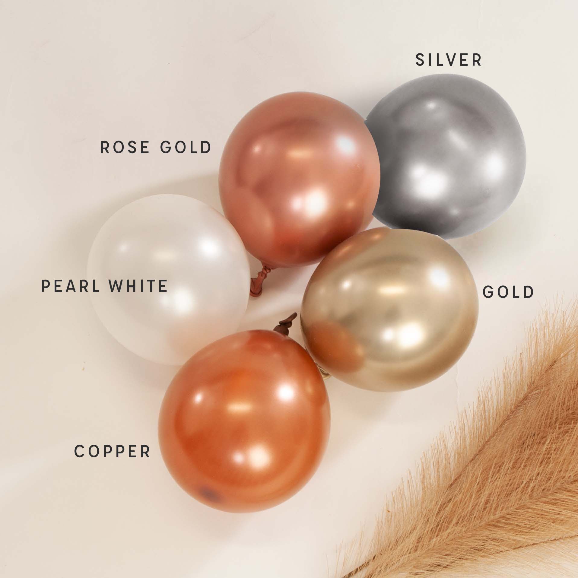 Premium Metallic Copper Latex Balloon Packs (5" and 11”) - Ellie's Party Supply