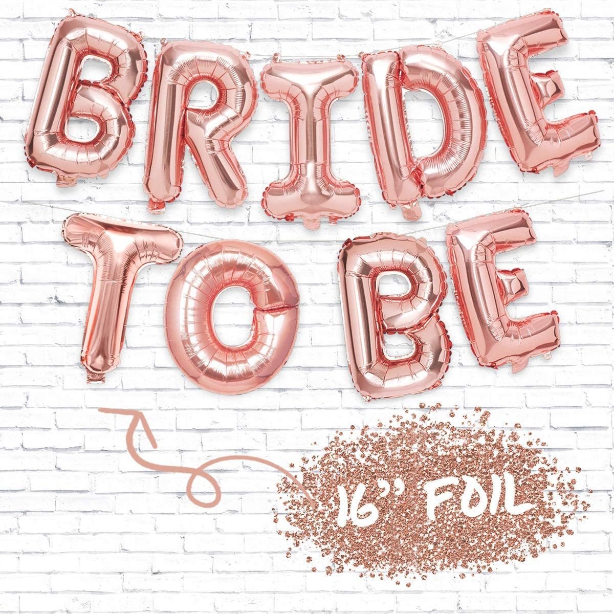 Rose Gold Bride to Be Balloon Banner - Ellie's Party Supply