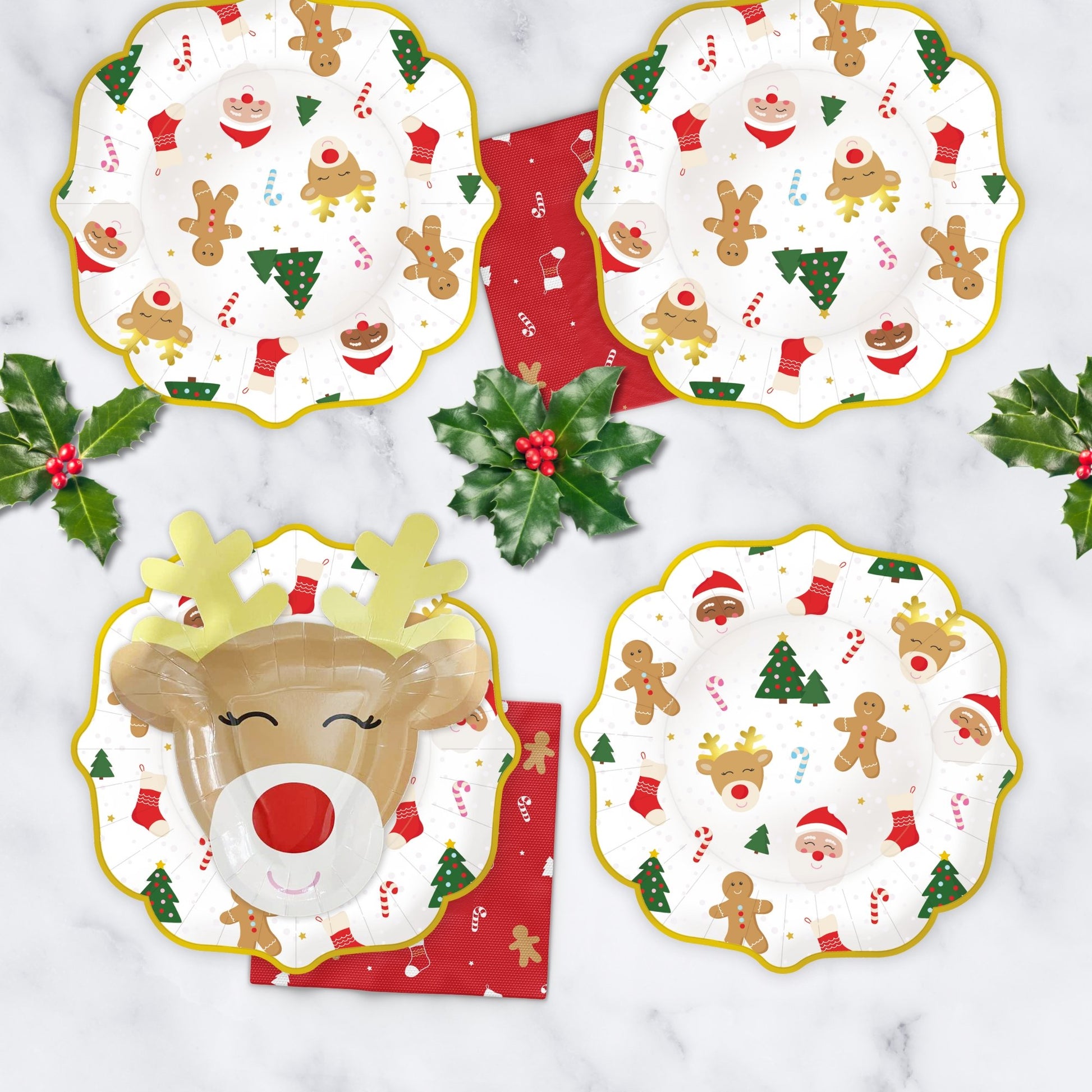 Paper Plate Christmas Characters: Santa, Rudolph, Snowman · Kix Cereal