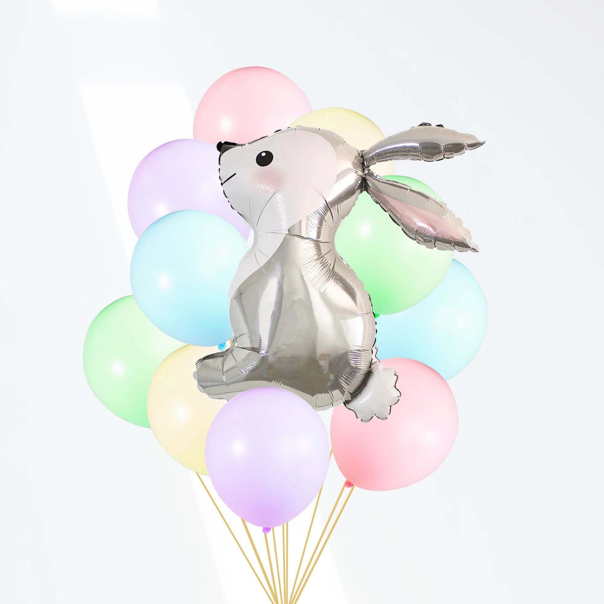 Spring Rabbit Pastel Balloon Bouquet (11 Pack) - Ellie's Party Supply