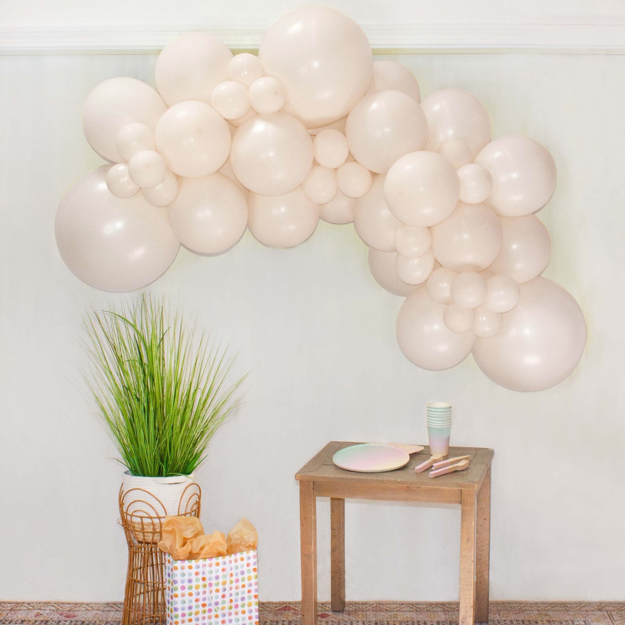 White Sand Balloon Garland Kit (5 Feet) from Ellie's Party Supply