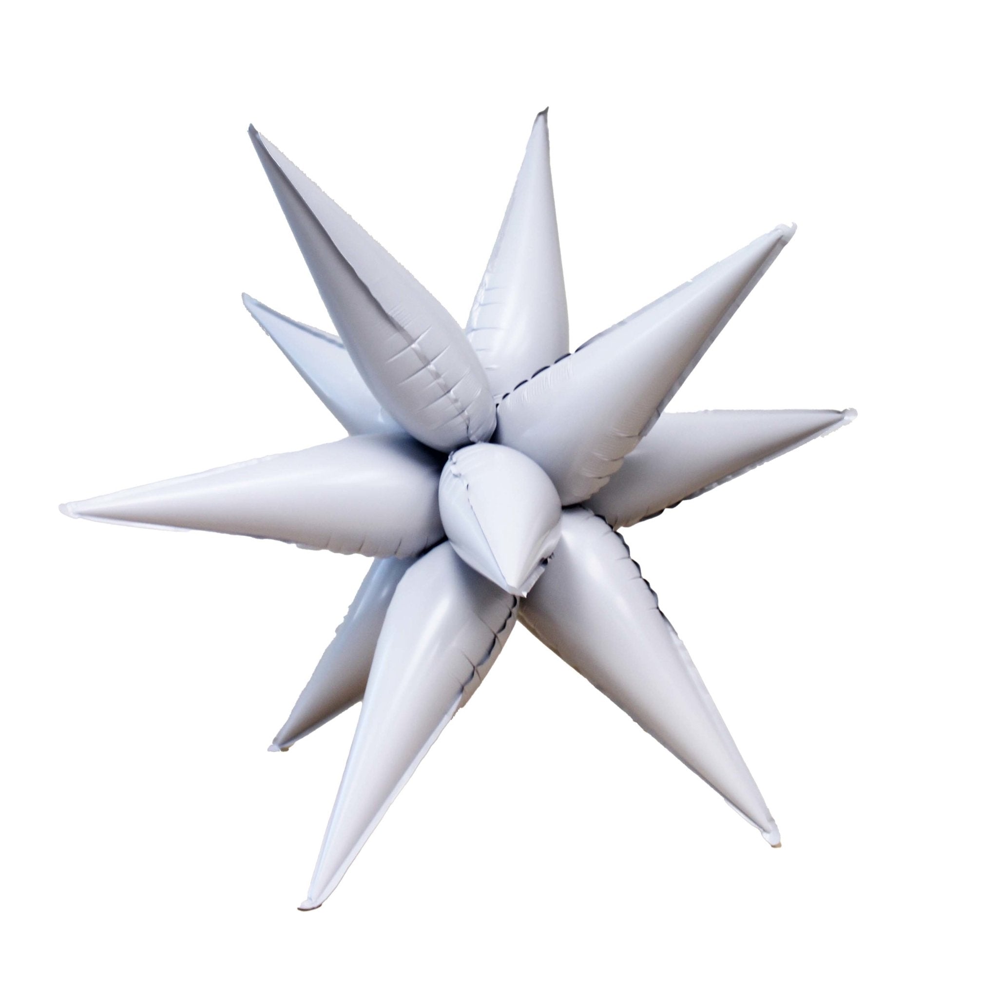 White Starburst Cluster Balloon (26 Inches) - Ellie's Party Supply