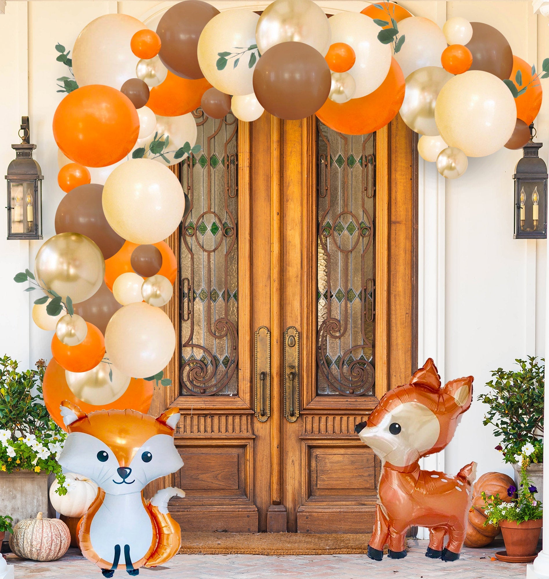 Woodland Fall Garland Balloon Arch Kit From Ellie's Party Supply